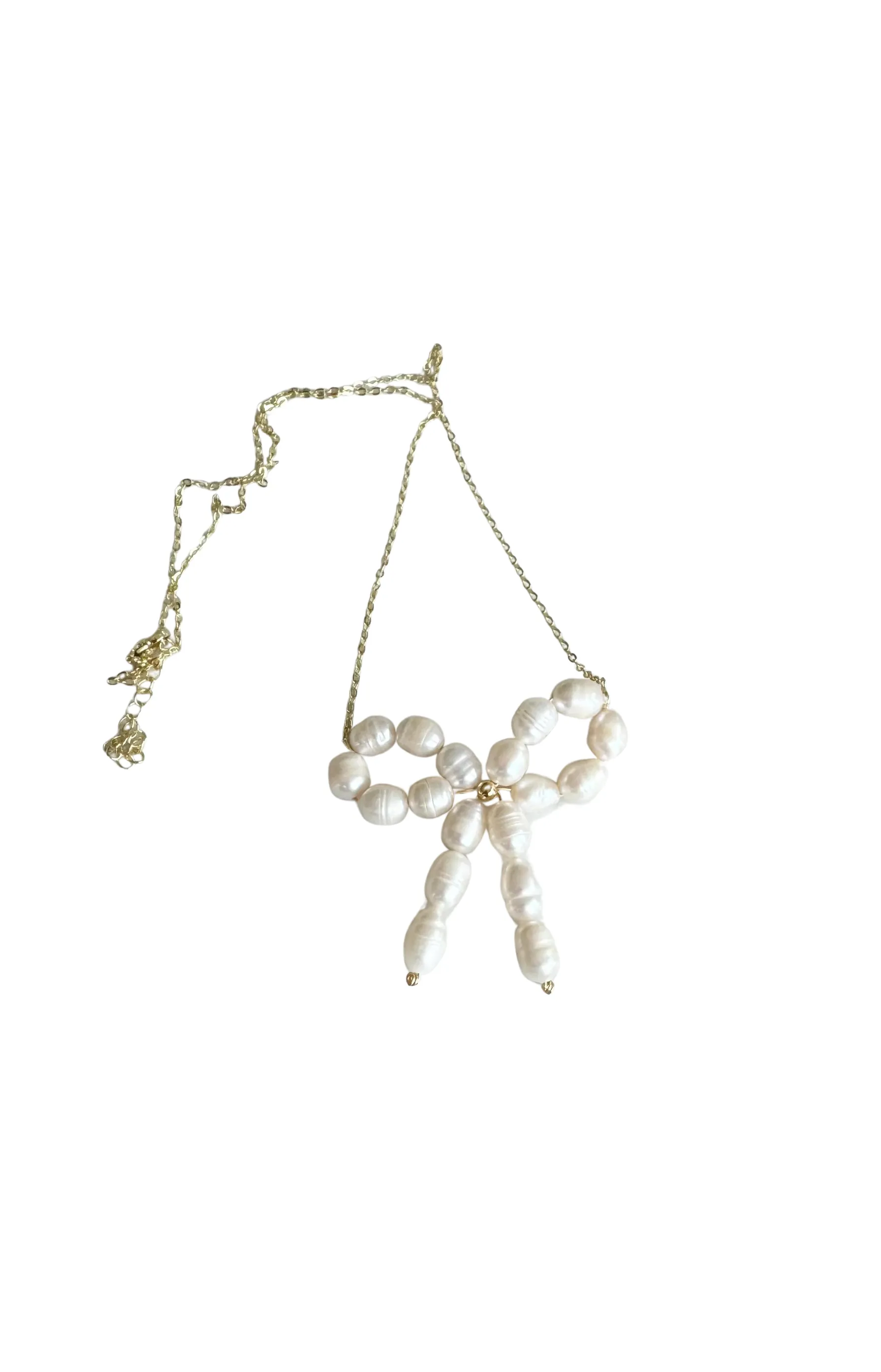 Treasure Jewels Pearl Bow Necklace