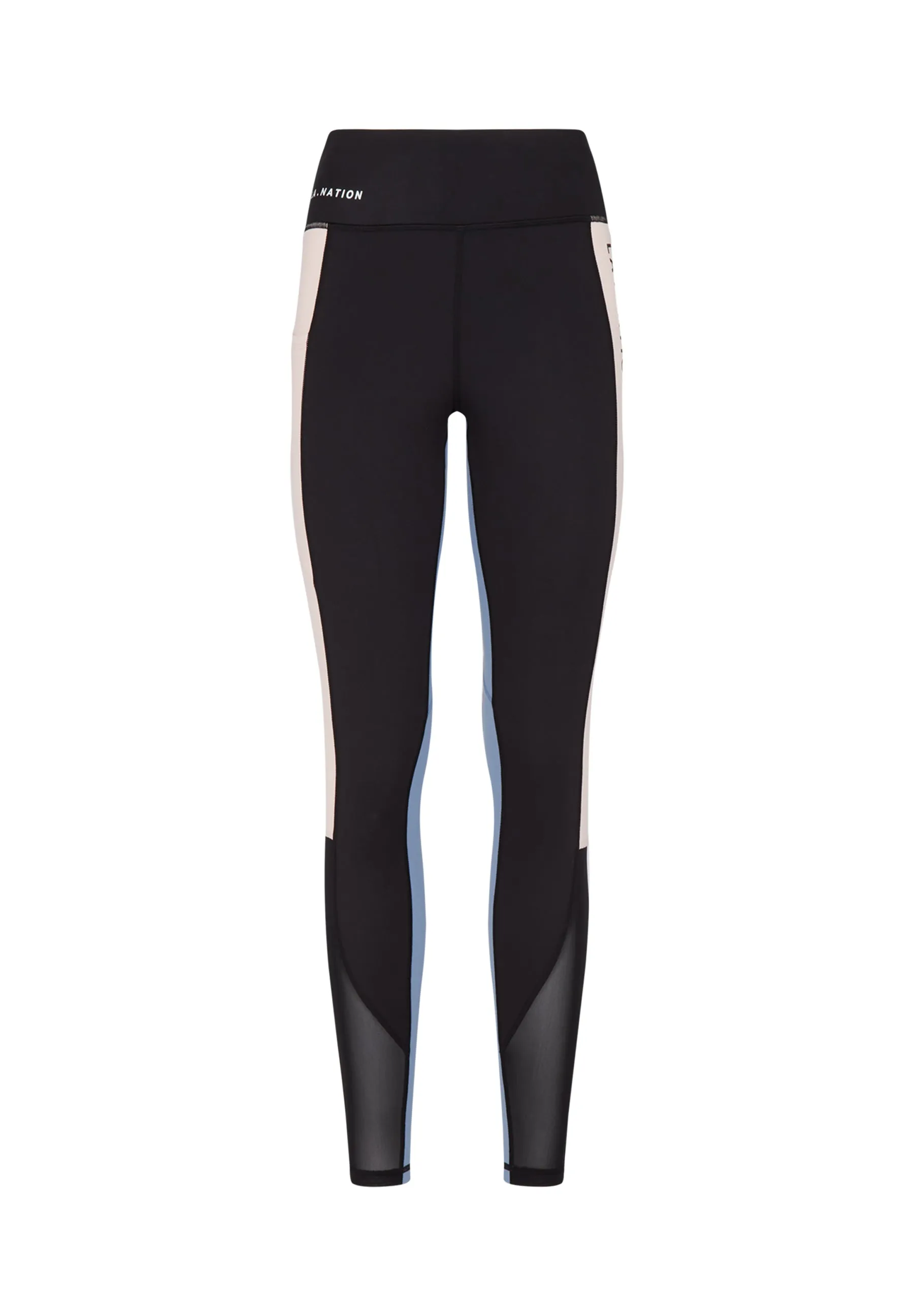 Ultra High Waisted Contrast Leggings-Black