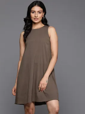 Varanga Women Brown A-Line Dress