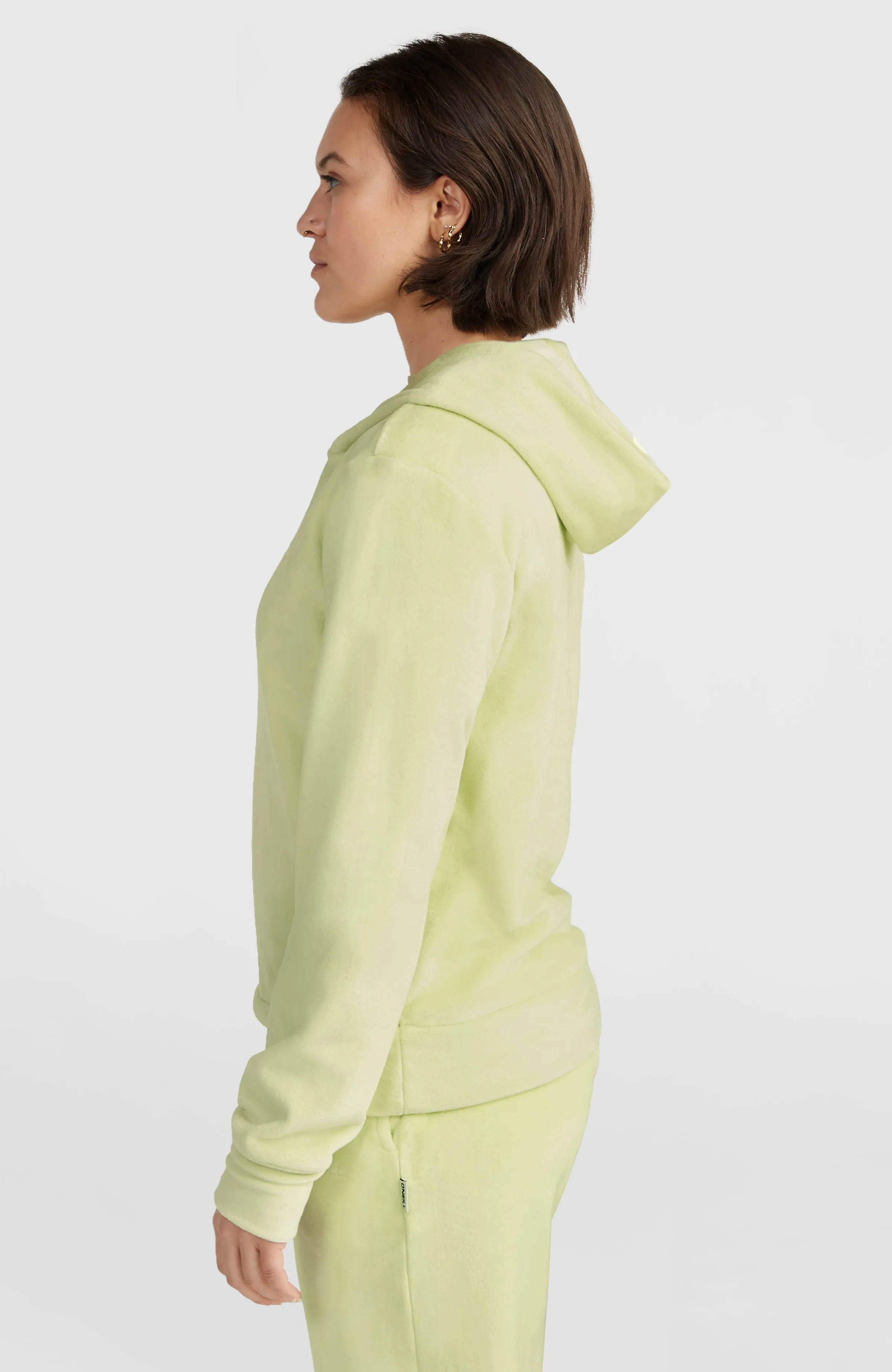 Velour Hoodie Fleece | Lime Wash