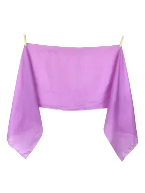 Vintage 90s Silk Chic Pastel Fuchsia Pink-Purple Solid Basic Long Wide Shawl Neck Tie Wrap Scarf