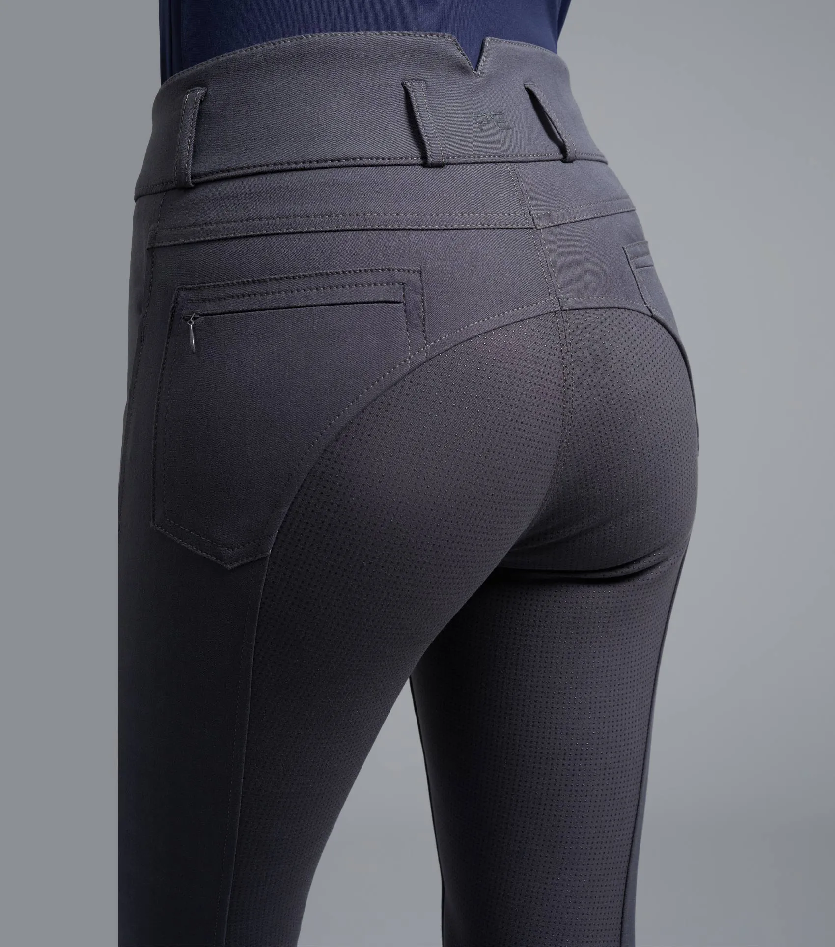 Virtue Ladies Full Seat Gel Riding Breeches Anthracite