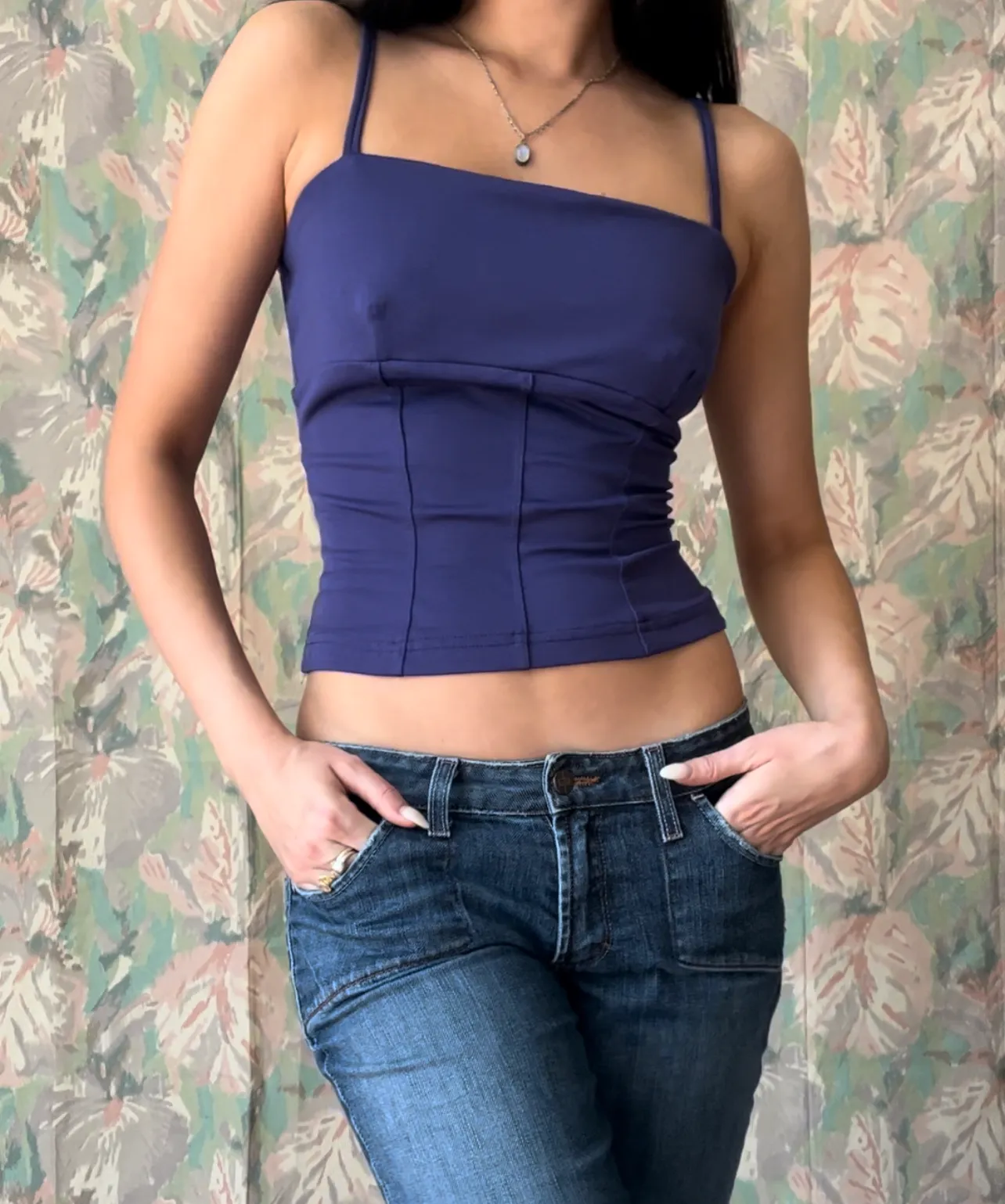 Vtg XOXO Indigo Top