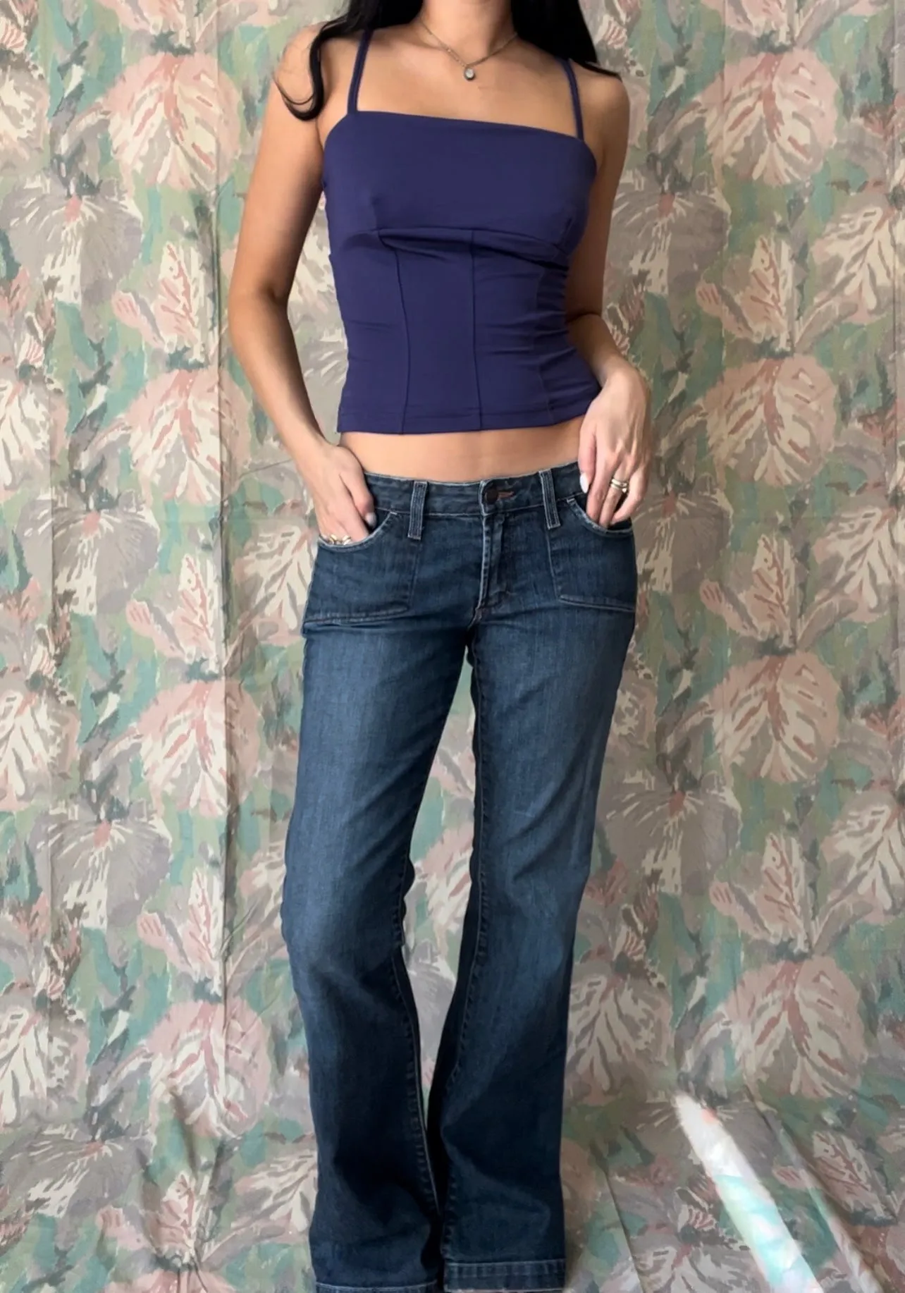 Vtg XOXO Indigo Top