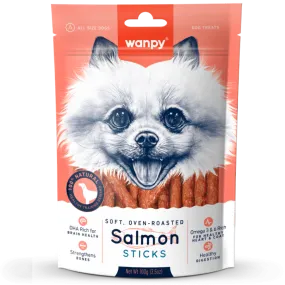 Wanpy Dog Soft Oven-Roasted Salmon Sticks 100g