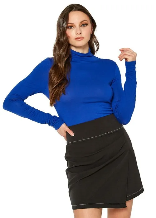 Women's Long Sleeve Turtle Neck Fitted Top