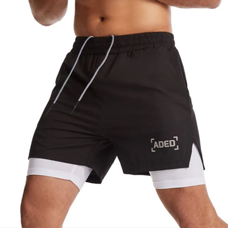 Woven double-sided sports shorts for men