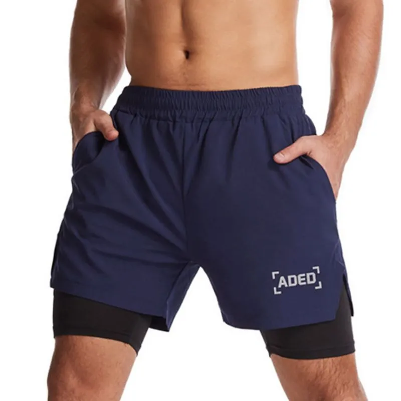 Woven double-sided sports shorts for men