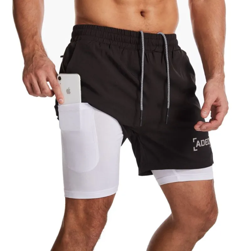 Woven double-sided sports shorts for men