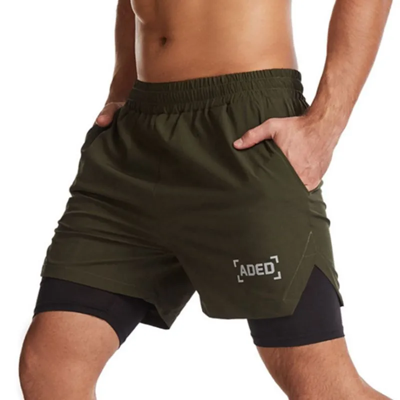 Woven double-sided sports shorts for men