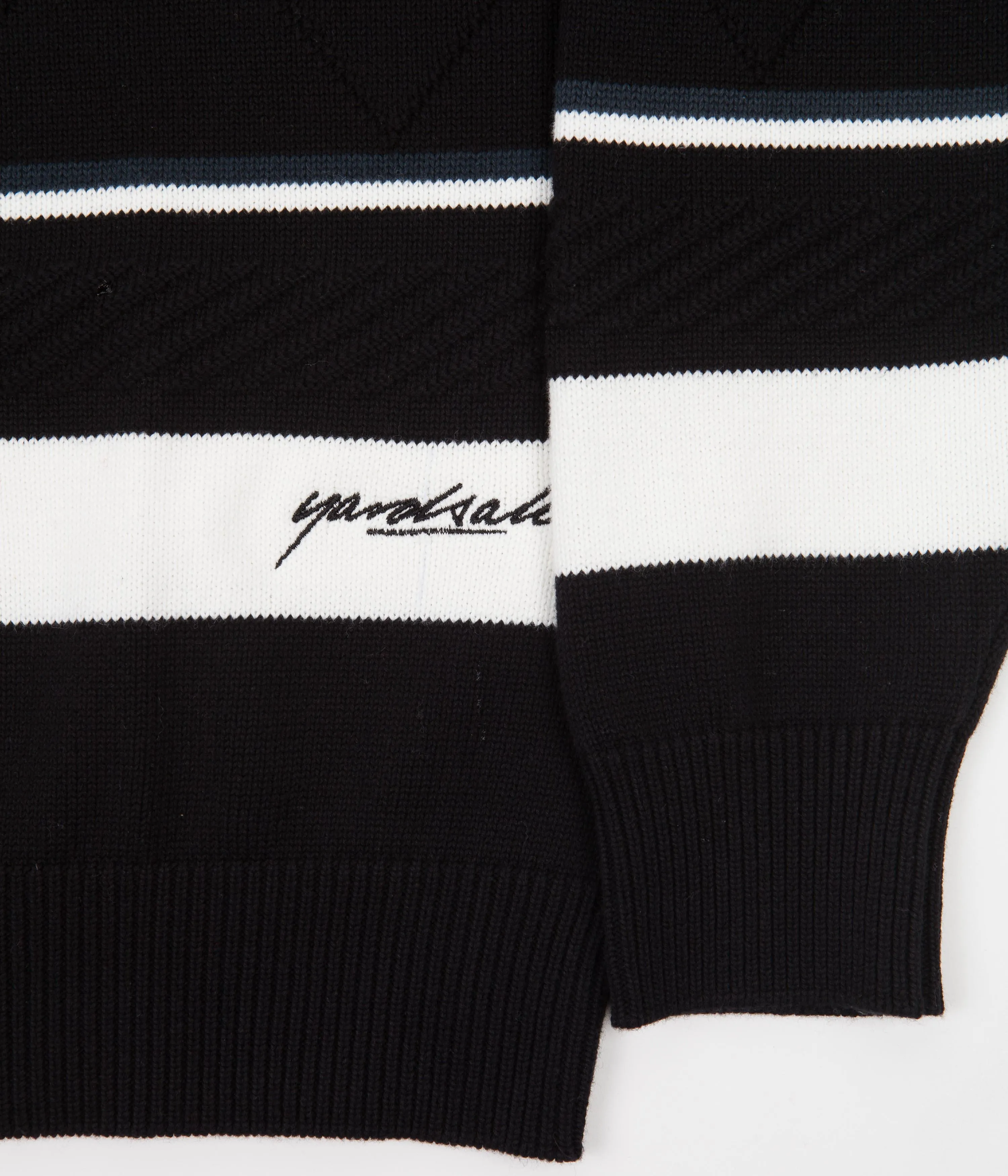 Yardsale Lounge Knitted Crewneck Sweatshirt - Black / White