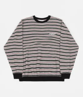 Yardsale Visage Knit Crewneck Sweatshirt - Black / Red