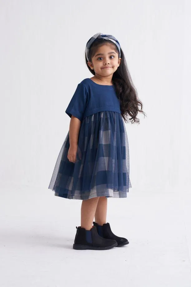 Yoke Dress - Navy